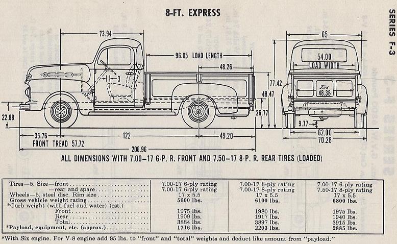 1950 Ford truck dimensions #2