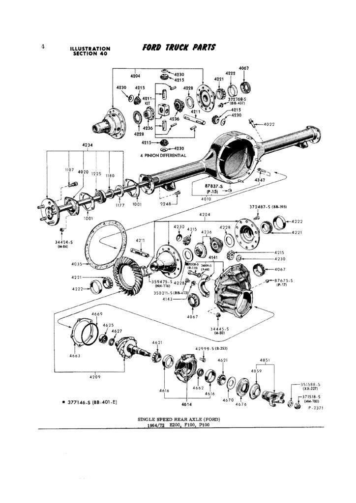 Anyone Have A 1964 F100 Rear Axel Parts Diagram
