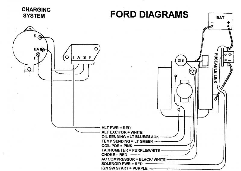 Ford alternator voltage regulator wiring diagram #2