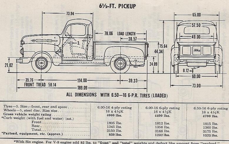 1950 Ford pickup wheelbase #5