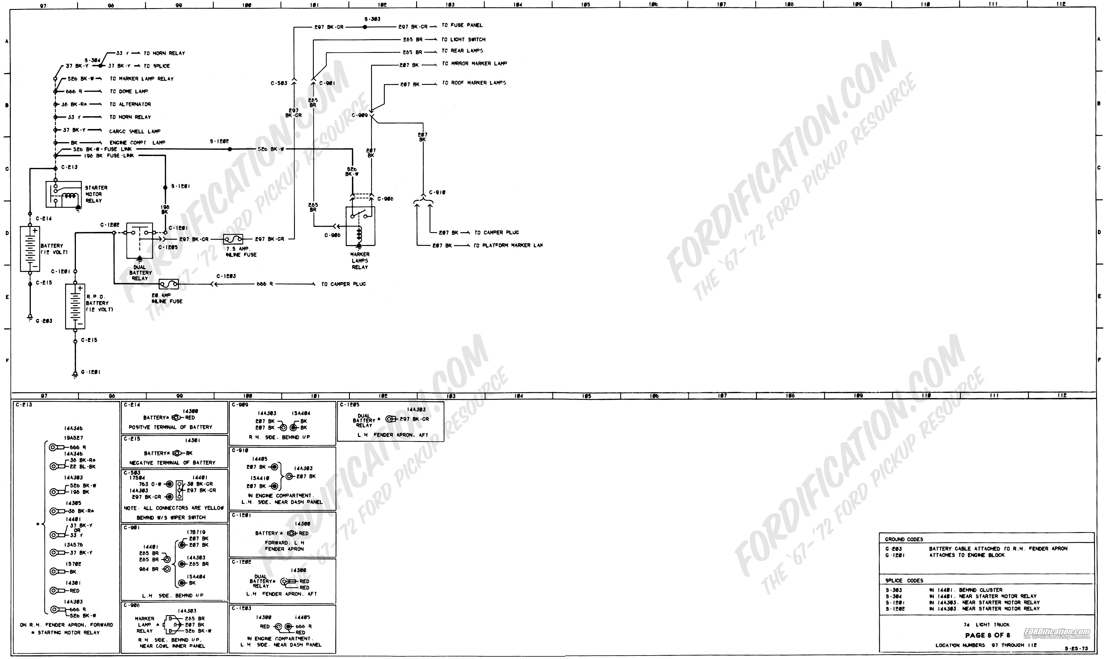 73 Camper Special Wiring Diagram - Have one to share? - Ford Truck