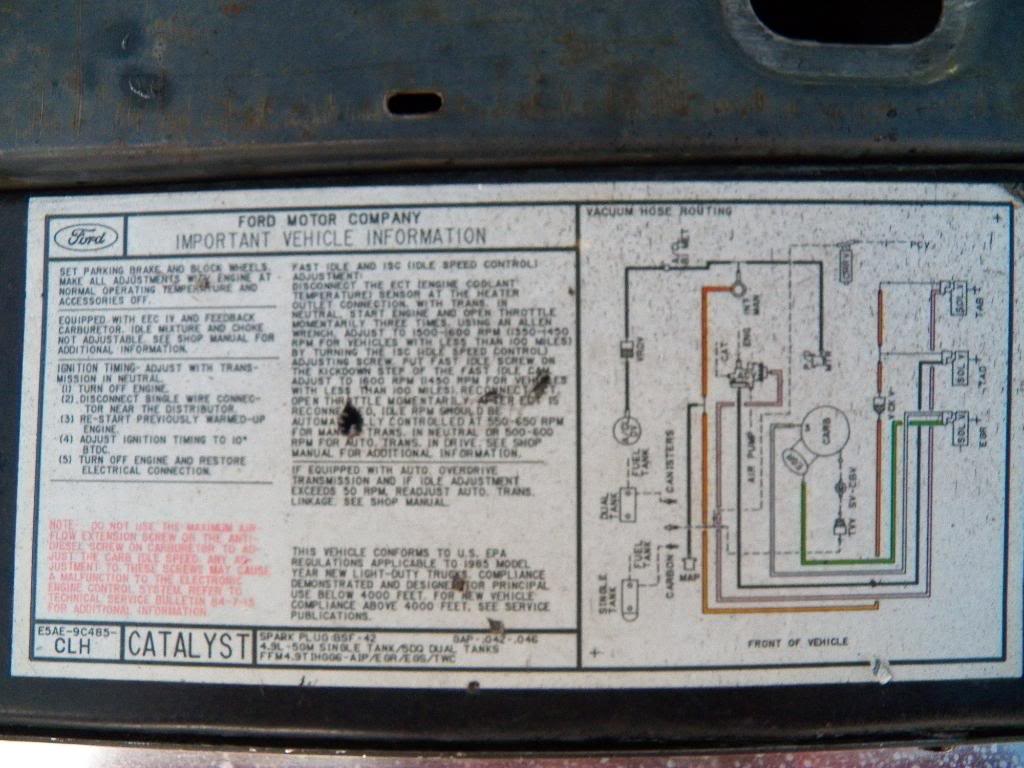 Inline 6 vacuum lines arrangement - Ford Truck Enthusiasts ... 1983 ford e 150 wiring diagram 