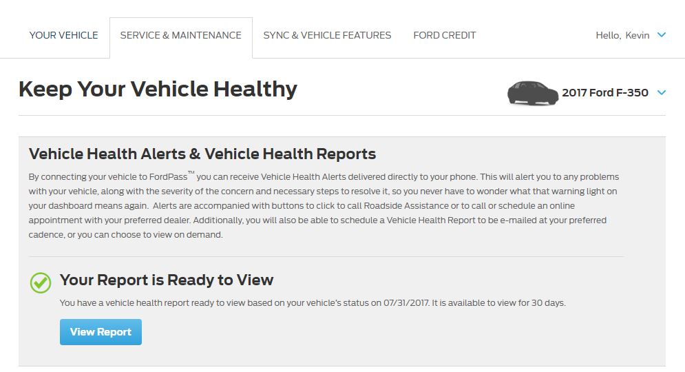 Oil life percentage and Vehicle Health Report - Ford Truck Enthusiasts ...