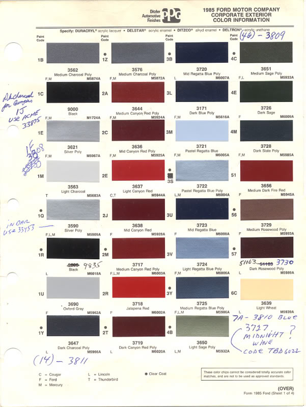 1980 86 Ford Paint Chips Not 56k Friendly Truck Enthusiasts Forums - Ford Exterior Paint Colors