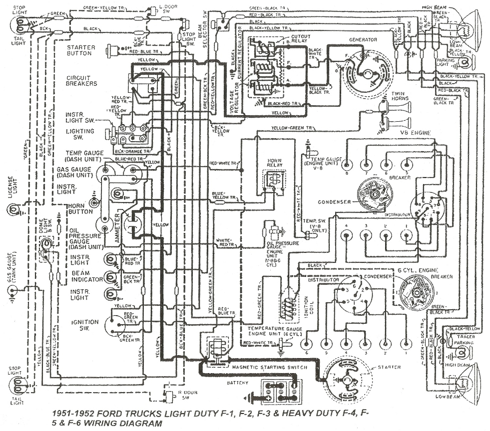 1952 Ford Car Wiring Diagram
