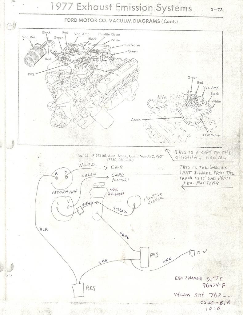 1977 F250 2wd 460 w/ mastercraft.. Vacuum Diagram needed ... 1975 460 vacuum diagram 