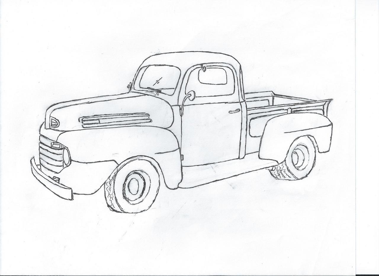 A drawing of a 49 F1  Ford Truck Enthusiasts Forums