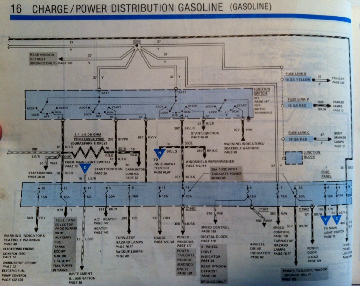 86 F150 - No Headlights, No Horn, No Radio - Page 2 - Ford ... ford instrument cluster wiring color 