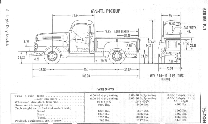 1950 Ford pickup specifications #7