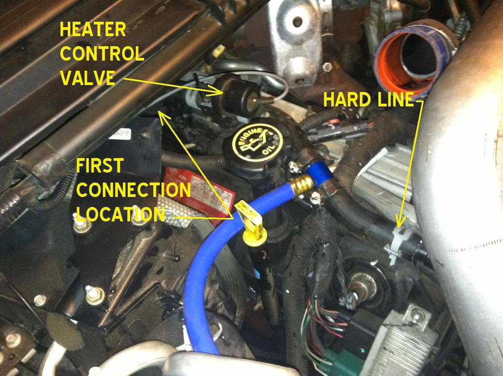 2002 Ford taurus heater control valve location #1