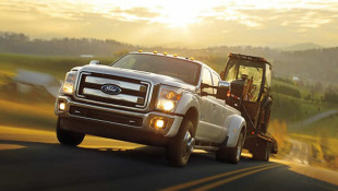 Watch the 2015 Ford F-350 Super Duty Out-Tow the Competition Uphill