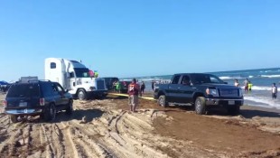 F-150 Rescues Stranded Semi-Truck on the Beach