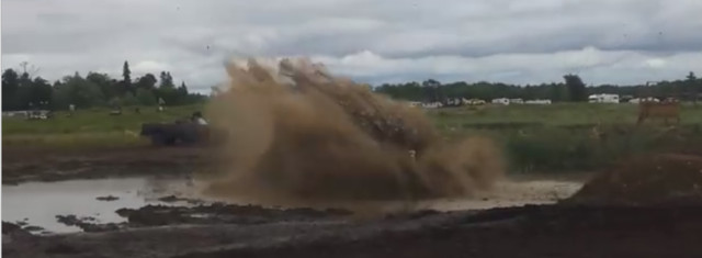Watch this Ford Launch into a Mud Pit!