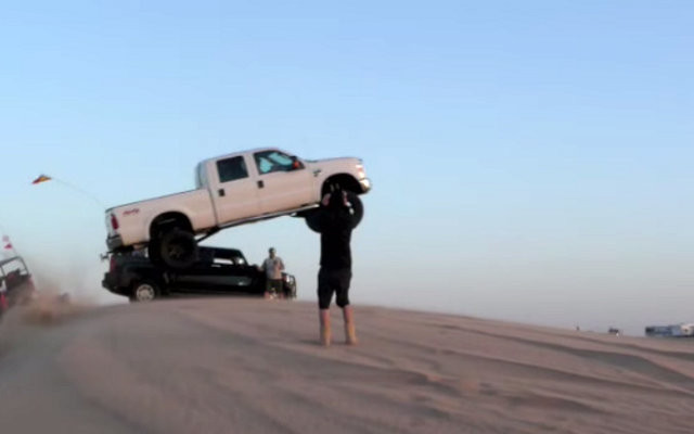HUMP DAY JUMP F-250 Leaps at Glamis Dunes!