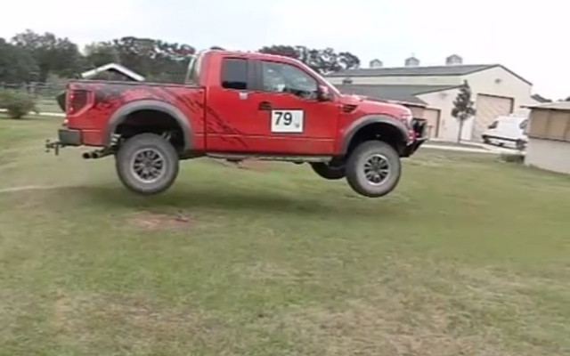 HUMP DAY JUMP Ford Raptor Leaps in Slow Motion!