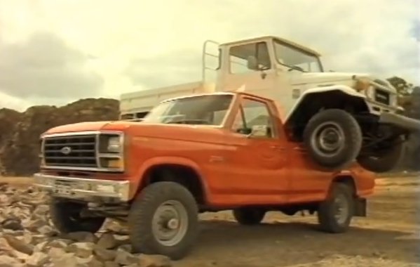 THROWBACK VIDEO Ford F-350 Hauls a Toyota Land Cruiser