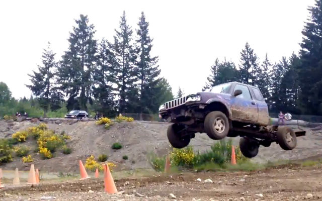 HUMP DAY JUMP Crazy Ford Ranger Goes Off-Road, Leaps Big
