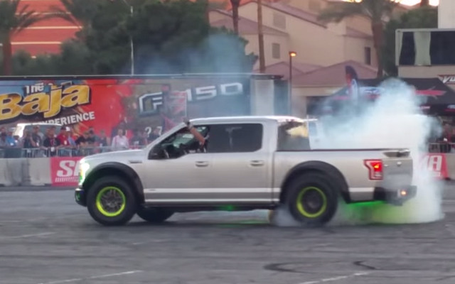 Watch a 2015 F-150 Drift and Fly at SEMA