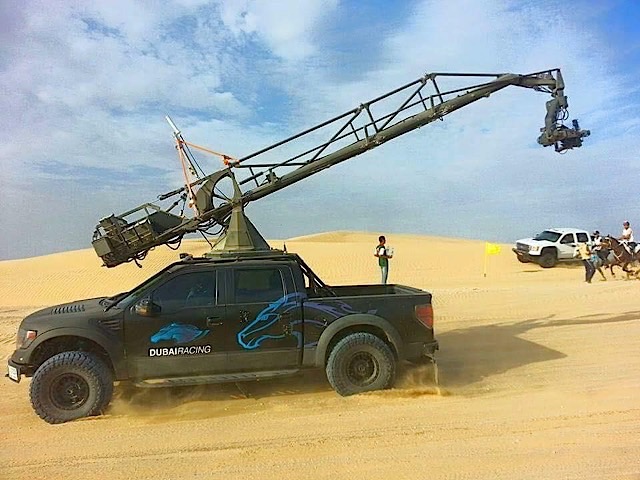 Filming support Raptor in Dubai (Photo: Mike Levine, Twitter)