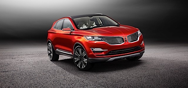 The Lincoln MKC Concept, introduced at the 2013 North American International Auto Show as a vision of how the brand might enter the small premium utility segment, features Chroma Flame, a Lincoln Black Label exclusive exterior color.
