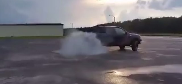 TIRE SMOKIN’ Hazy Ford F-150 Donuts Served Up Hot
