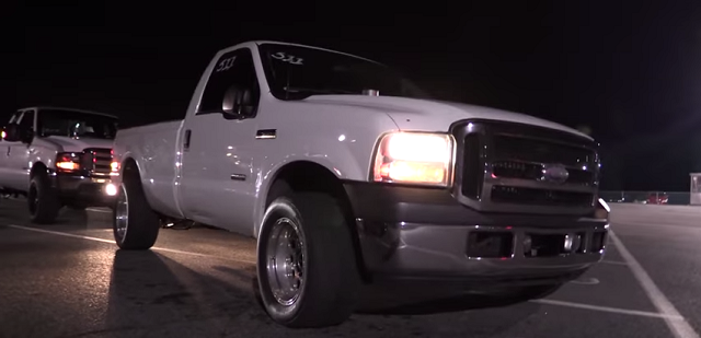 Holy Smokes This Ford Super Duty is Quick at the Strip