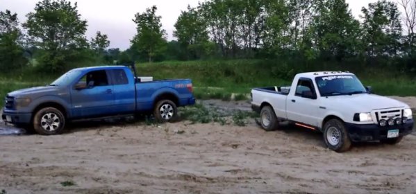 DIRTY VIDEO 2006 Ranger and 2013 F-150 Go Head to Head in the Muck