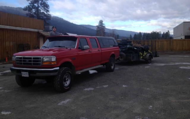 TRUCK YOU! A Red 1997 Ford F-350 Up North