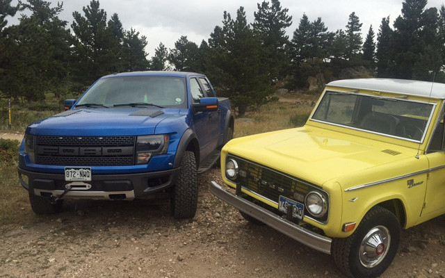 2014 Ford Raptor versus 1968 Ford Bronco