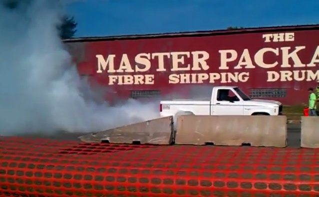 TIRE SMOKIN’ Little Ford Ranger, Lots of Smoke