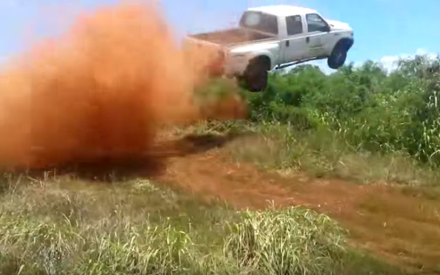 This Ford F-350 Goes Big, Gets Some Serious Air