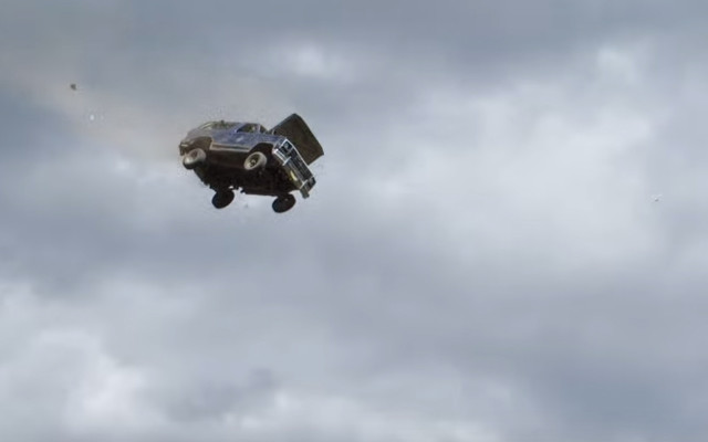 A Ford Bronco Gets Thrown Off a 300′ Cliff