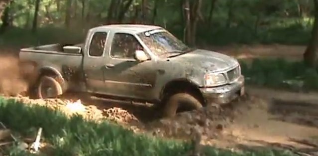 Listen to a Perfect Sounding Ford F-150 in the Mud