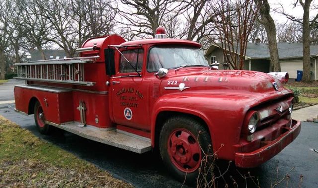 1956 Ford F-600 Fire Truck is Too Hot Not to Buy