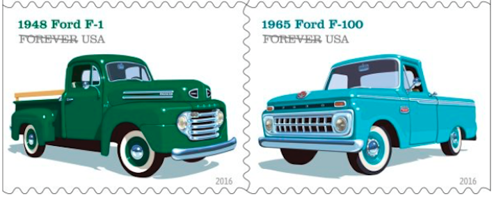 Drop What You’re Doing and Buy These Ford Truck Post Stamps