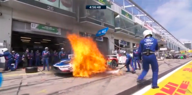 Ford GT Attempts to Be a Ferrari and Catches on Fire