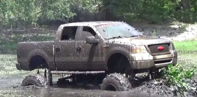 Monster F-150 in Florida Slings Mud, Pulls Chevys