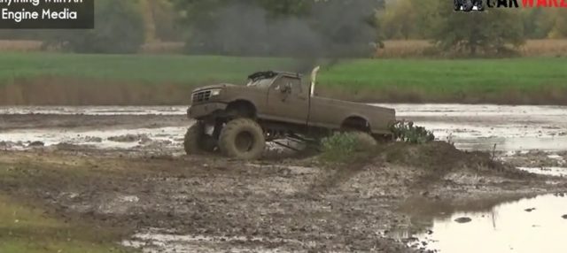 Watch This Late 80’s Ford Diesel Drown in Mud!