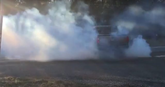 Tire Smokin’ Tuesday: Random Guy Does Donuts in a Beat-Up F-250