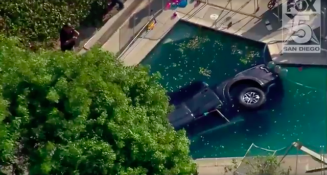 68-Year-Old Granny Crashes Raptor Through Fence and Into Pool