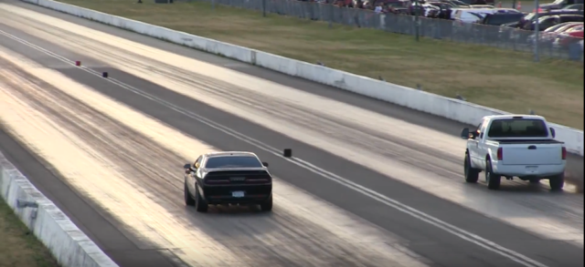 Ford F-250 Power Stroke vs. Dodge Challenger Hellcat – Say What?!