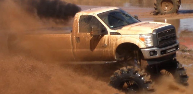 Ford Diesel Through Mud