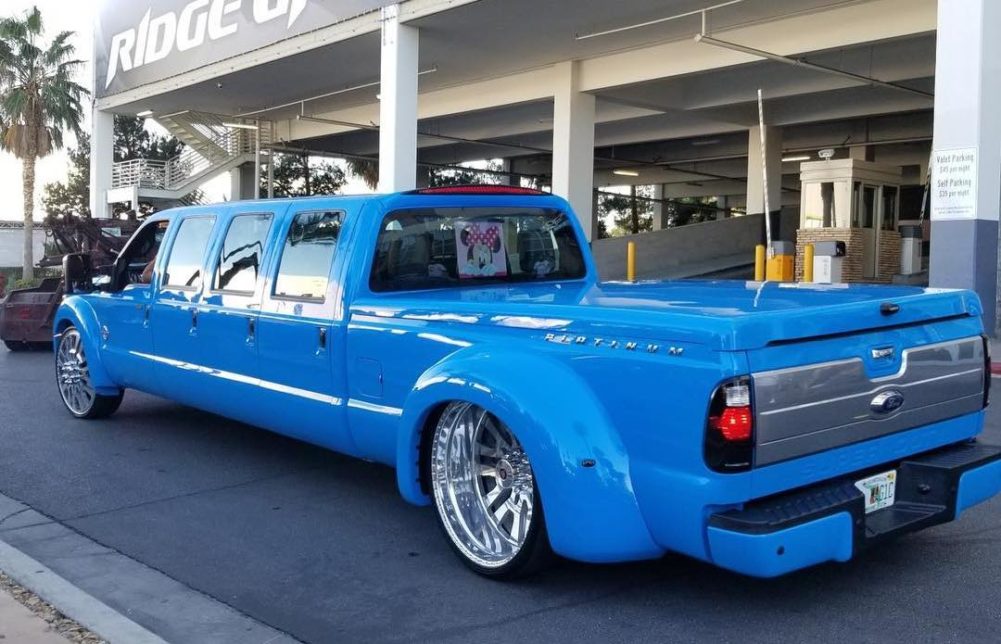 F-350 Dually Limo Does Donuts Like It’s Nobody’s Business