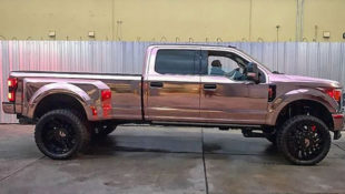 Rose Gold Wrapped 2017 Ford F-350