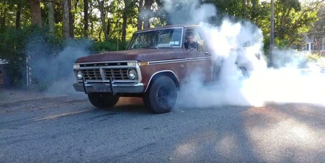 1975 Ford F-150 Burnout