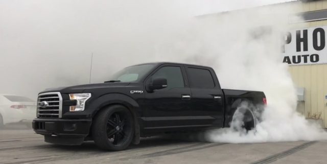 F-150 on 24s Burnout Front