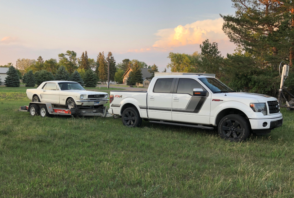 2014 F-150 towing 1966 Mustang coupe