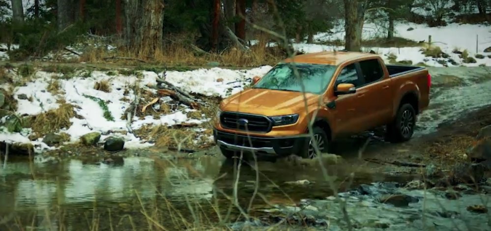 Ford Ranger in a Stream