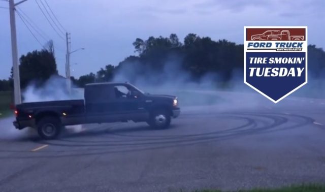 Giant Ford F-350 Does Giant Donuts