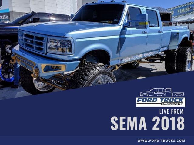 Brilliant Blue F-350 OBS Blends with the Vegas Sky